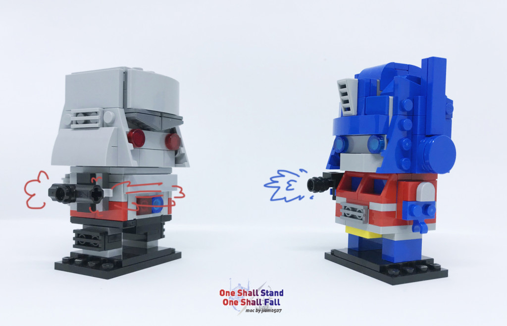 【小某moc】Transformers Brickheadz 第二弹 擎天柱VS威震天