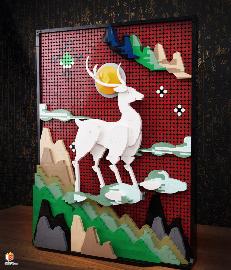 【GS的MOC】九色鹿立体像素画
